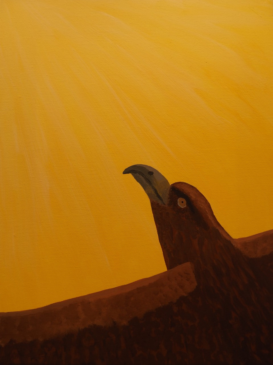 Adler fliegt direkt ins Licht